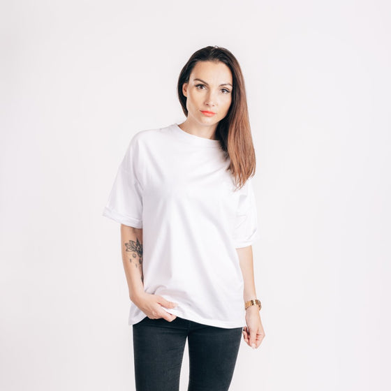 Triko oversize white organic cotton