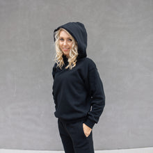  Mikina black - organic cotton počesaná