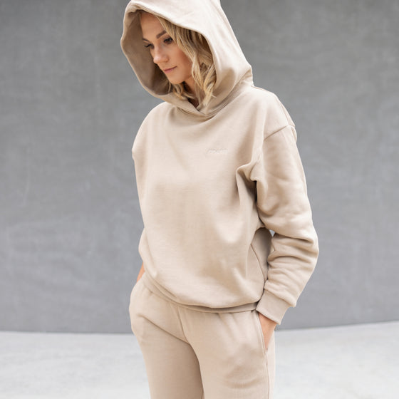 Tepláky beige - organic cotton počesaná