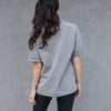 Triko oversize grey stone - organic cotton nepočesaná