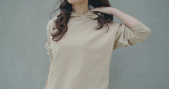 Mikina beige - organic cotton počesaná